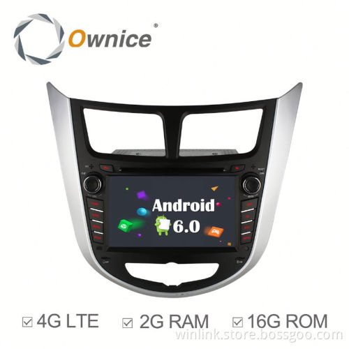 Ownice C500 Android 6.0 system Car stereo for HYUNDAI Verna accent Solaris 2011 Built 4G with GPS Support DVR digital TV
